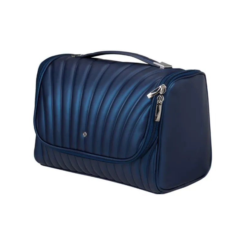 SAMSONITE C-LITE Polyurethane Dome Bag Handbag Travel Toiletry Bag Small Size Unisex Midnight Blue-2