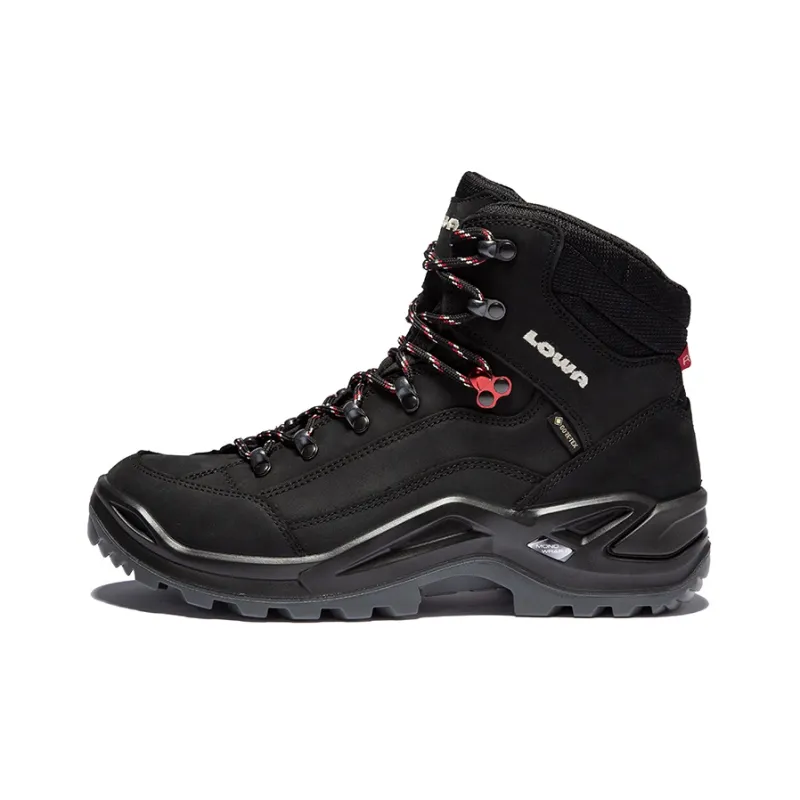 Lowa Renegade Reverse GTX Slip Resistant Mid Top Outdoor Shoes Men's Black-0