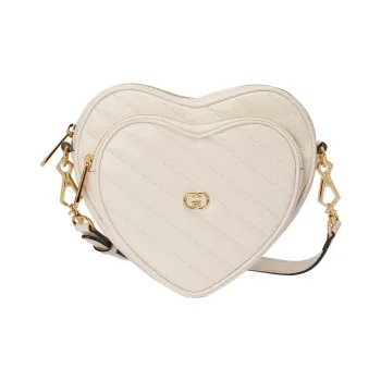 GUCCI Leather Crossbody Bag, Shoulder Bag Women's White