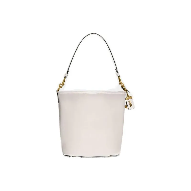 COACH Dakotah Leather Bucket Bags Shoulder Bag Crossbody Bag Large Size Women's Chalk White-1