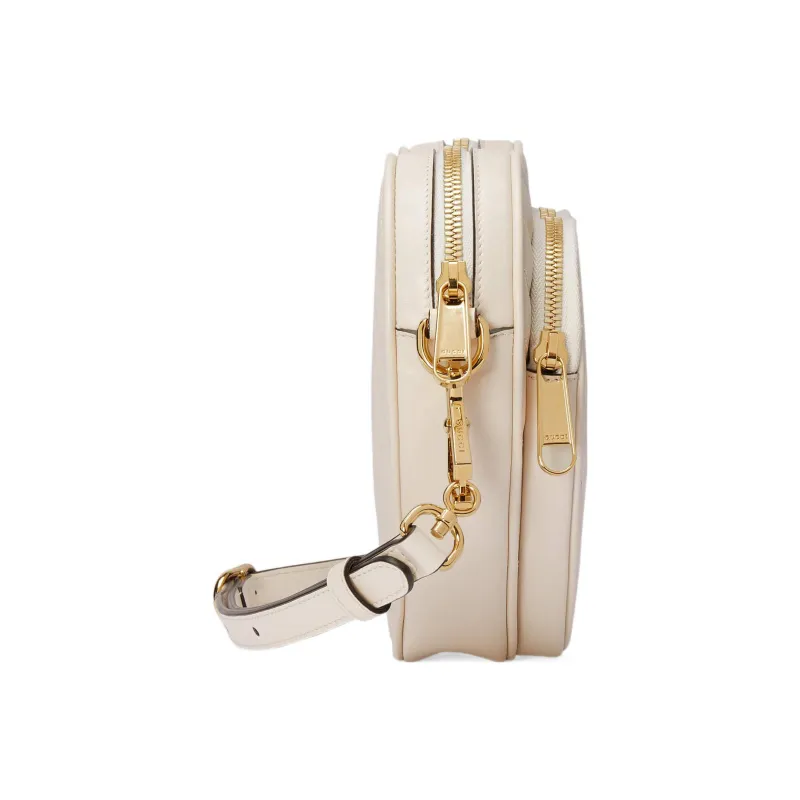 GUCCI Leather Crossbody Bag, Shoulder Bag Women's White-3