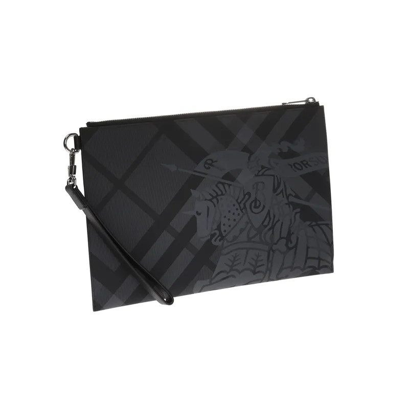 Burberry Envelope Bag Clutches Men's Gray-1