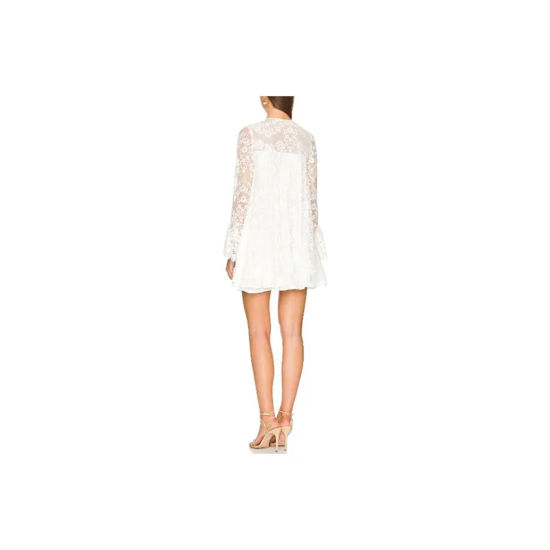 FREE PEOPLE Long-Sleeved Dresses Women's White-2