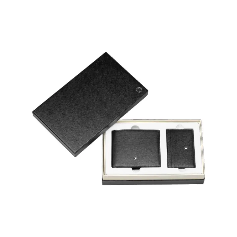 MONTBLANC Cow Leather Wallet Men's Black-3