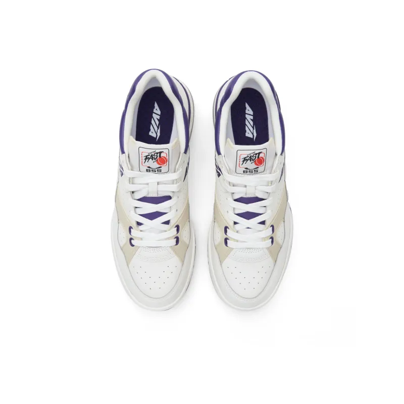 AVIA 855 Series Low Top Vintage Basketball Shoes Men's White Purple-3