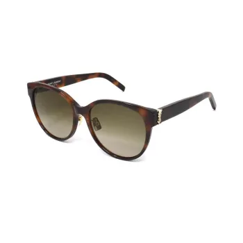 SAINT LAURENT Square Rounded Frame Sunglasses
