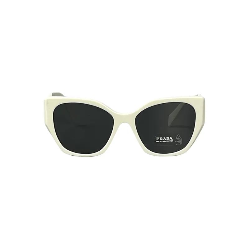 PRADA Irregular Shape Sunglasses Unisex White-2