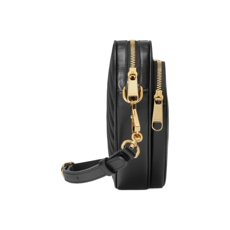 GUCCI Leather Crossbody Bag, Shoulder Bag Women's Black-3