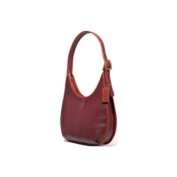 COACH Ergo Leather Shoulder Bag, Crossbody Bag Women's Burgundy-2