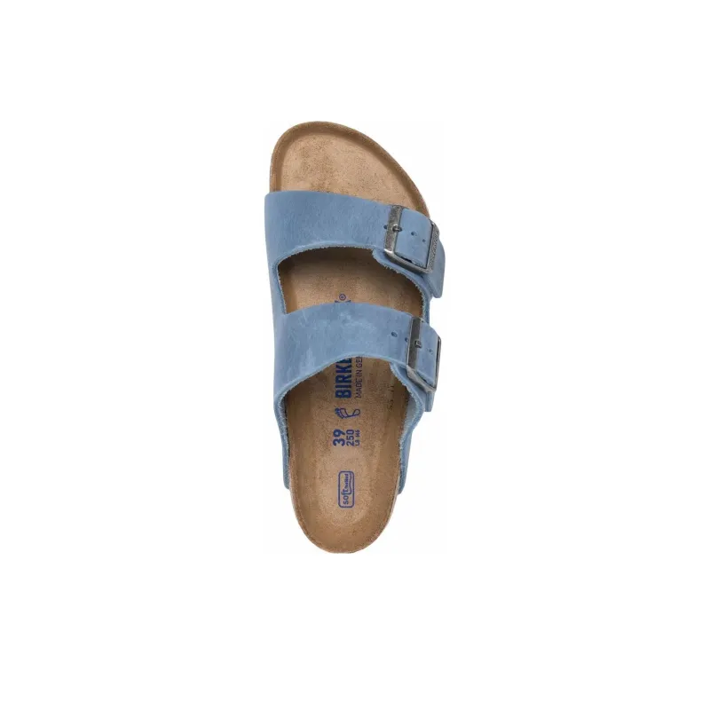 Birkenstock Arizona Shearling Stylish Sandals Men's Blue-3
