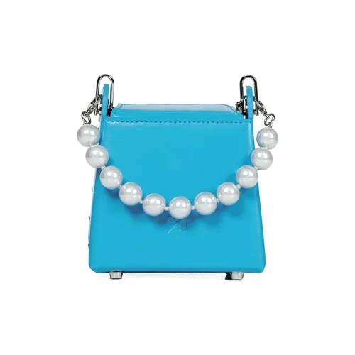 KUNOGIGI Cigarette Box Series Crossbody Bags Mint Blue+Pearl Short Chain