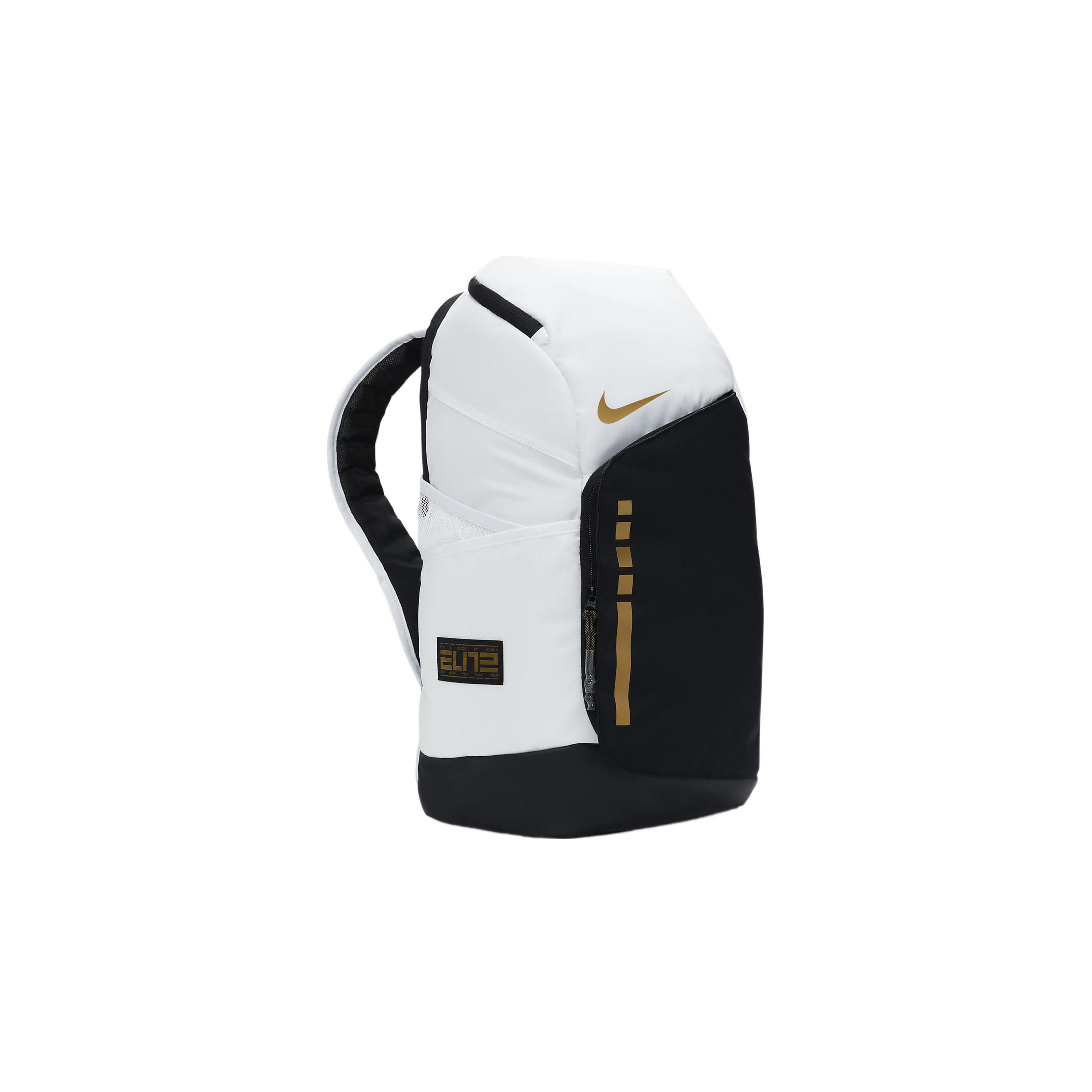 Nike Hoops Elite 32L Backpack White Gold Black POIZON