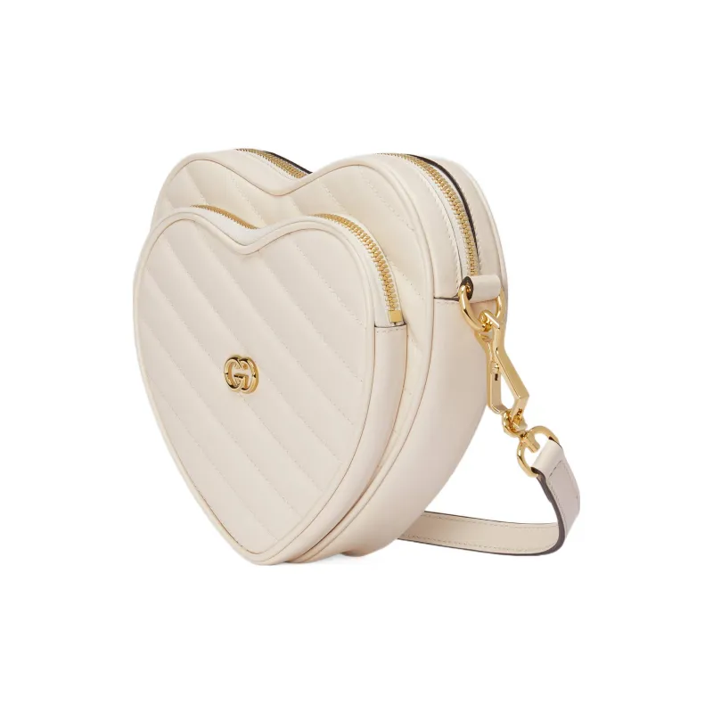 GUCCI Leather Crossbody Bag, Shoulder Bag Women's White-1