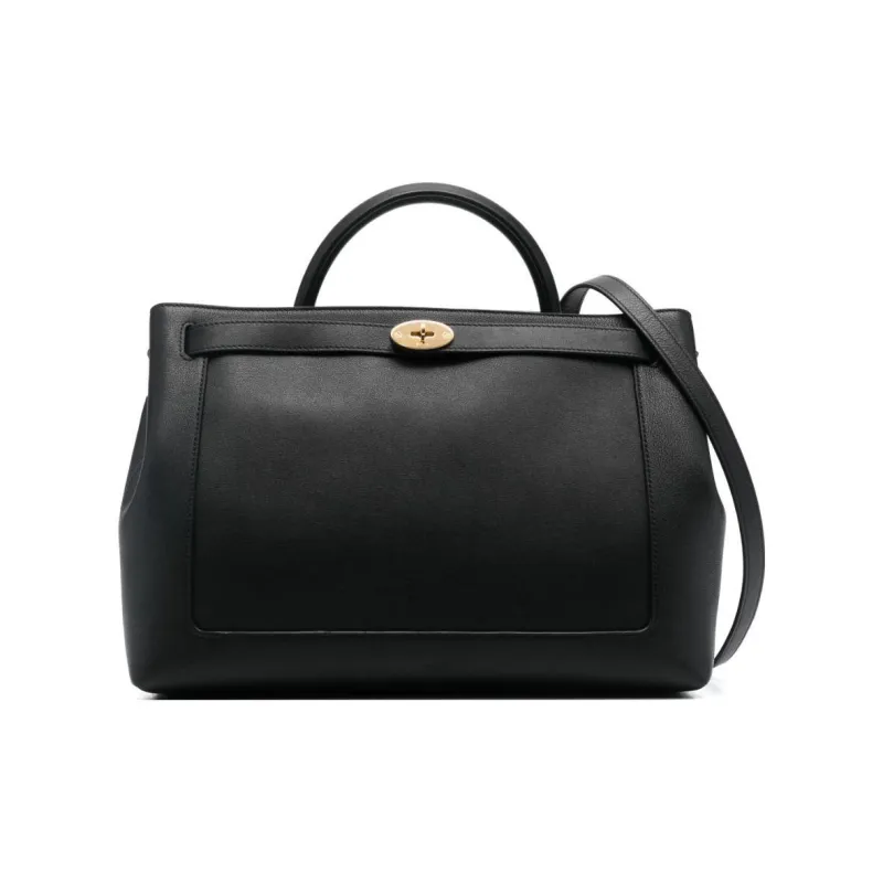 Mulberry Calfskin Shoulder Bag, Crossbody Bag, Handbag Women's Black-1