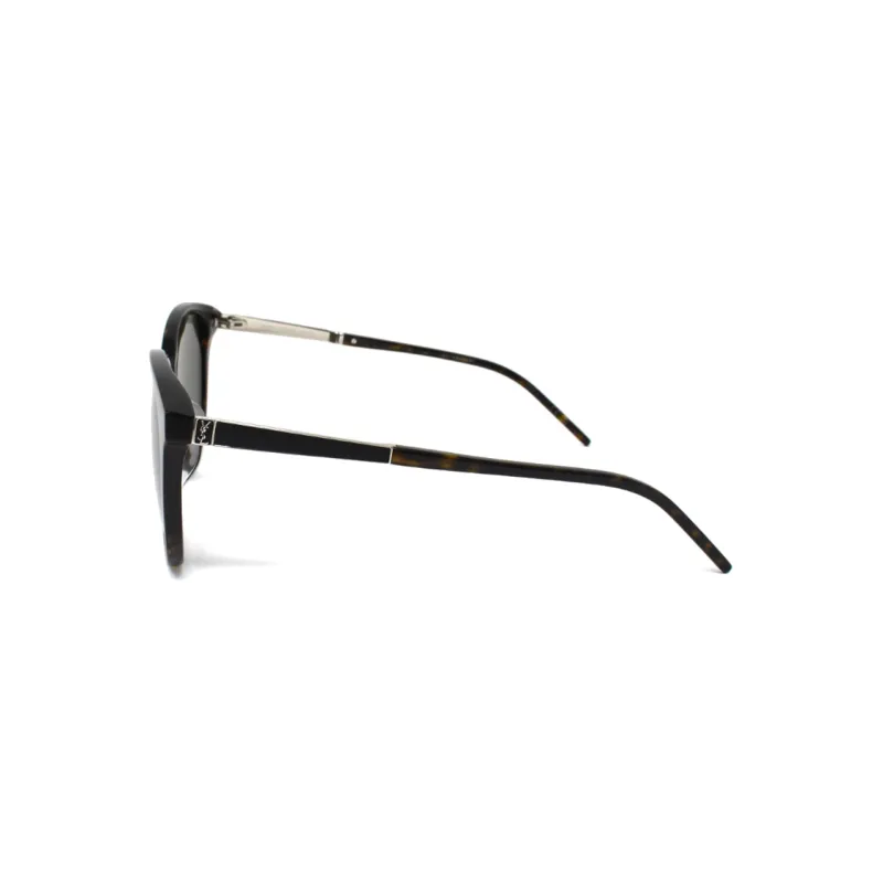 SAINT LAURENT Alloy Injection Molded Irregular Shape Sunglasses Women's Black-2