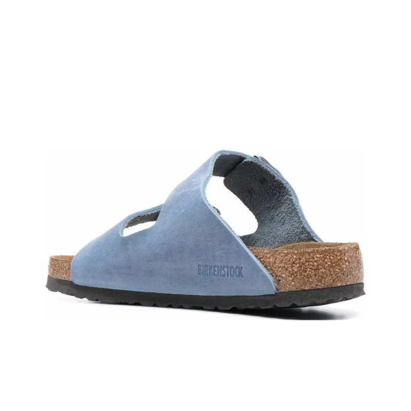 Birkenstock Arizona Shearling Stylish Sandals Men's Blue-2