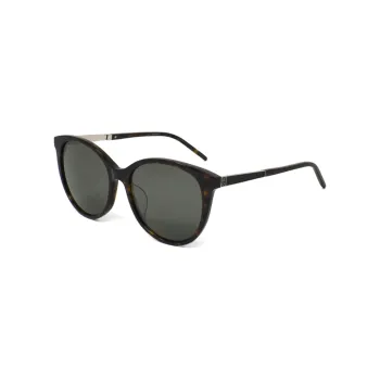 SAINT LAURENT Alloy Injection Molded Irregular Shape Sunglasses Women's Black