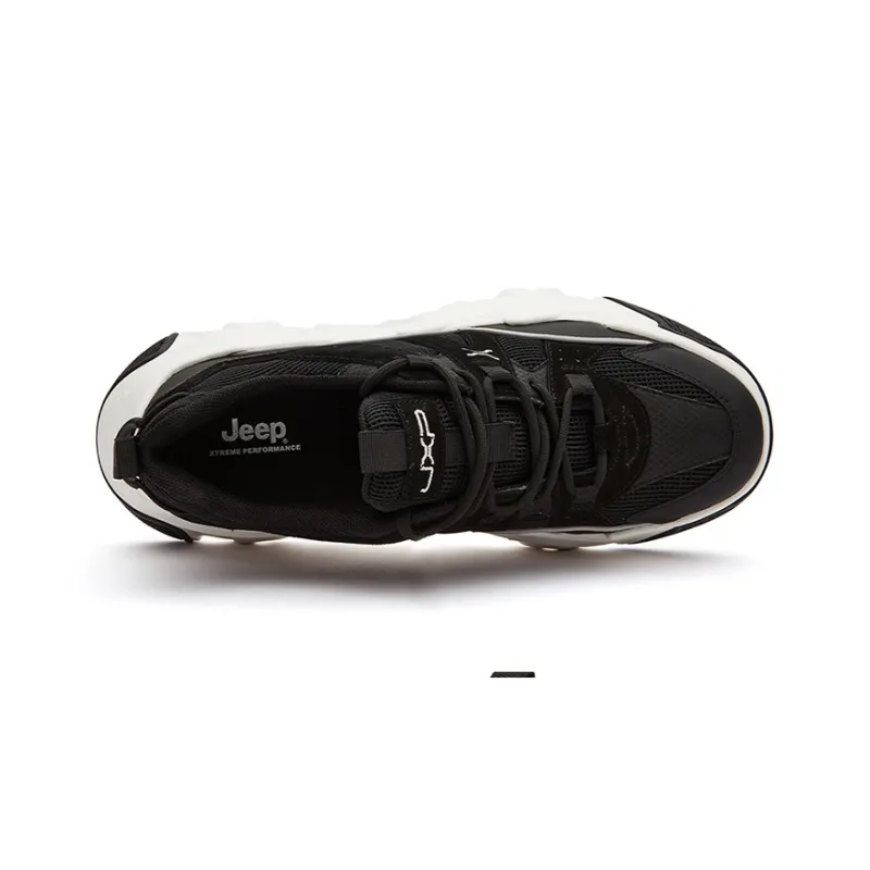 Jeep Anti Slip Wear Resistant Low Top Outdoor Shoes Men's Black-2