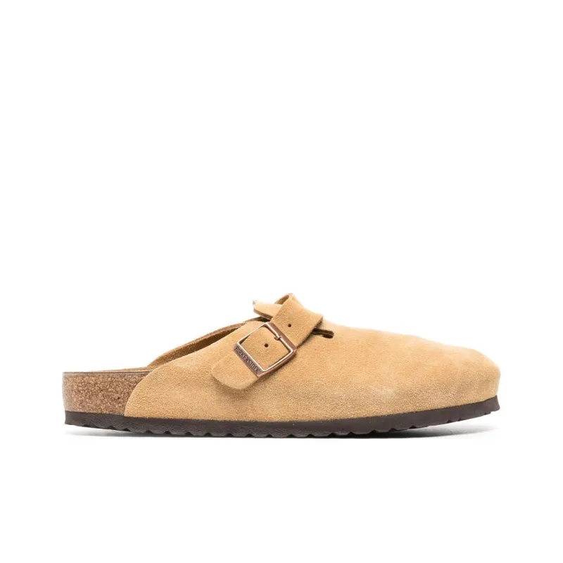 Birkenstock Boston Suede Leather 'Latte Cream'-1