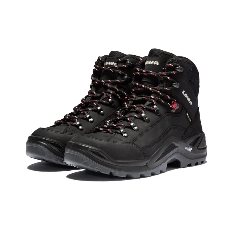 Lowa Renegade Reverse GTX Slip Resistant Mid Top Outdoor Shoes Men's Black-2