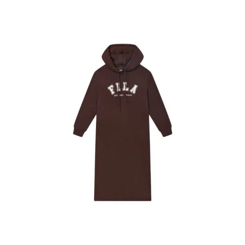 FILA Long-Sleeved Dresses Women's Coffee