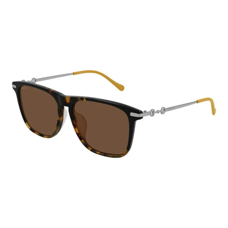 GUCCI Square Sunglasses Men's Silver-0