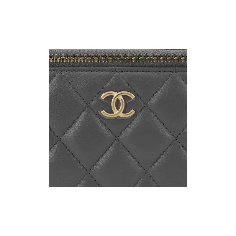 CHANEL 22A Early Autumn Sheepskin Box Bag, Shoulder Bag, Crossbody Bag, Handbag Women's Gray-6