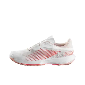 Wilson Kaos Swift 1.5 Slip Resistant, Abrasion Resistant Cushioning Low Top Tennis Shoes Women's White Red