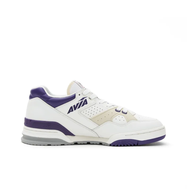 AVIA 855 Series Low Top Vintage Basketball Shoes Men's White Purple-1