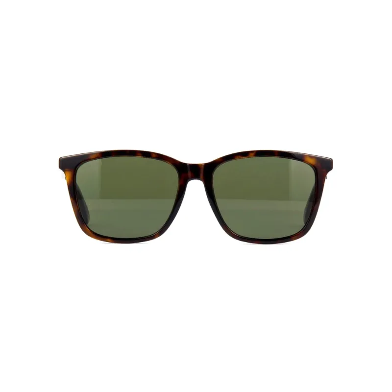 GUCCI Plate Frame Irregular Shape Sunglasses Men's Brown-1