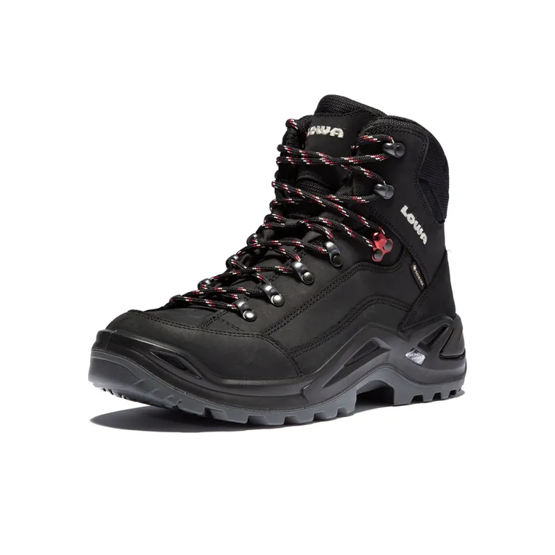 Lowa Renegade Reverse GTX Slip Resistant Mid Top Outdoor Shoes Men's Black-3
