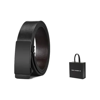 FREE RABBITⅡ Buttonless Automatic Buckle Youth Business Cow Leather Leather Belts Men's 3.3cm