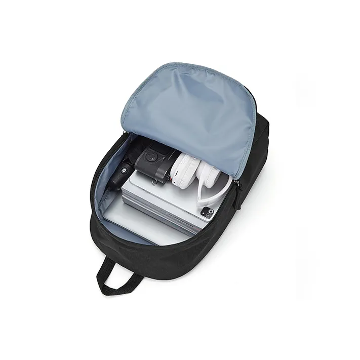 QING QI ZHE Canvas Backpack Backpack Backpack Travel Bag Regular Unisex Black/White/Gray-11