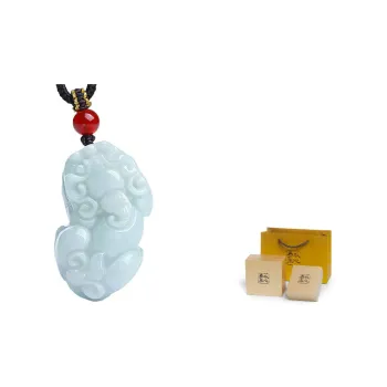 With the heart of the jade Jadeite Necklaces Unisex Auspicious Beast Chinese Auspicious Animal