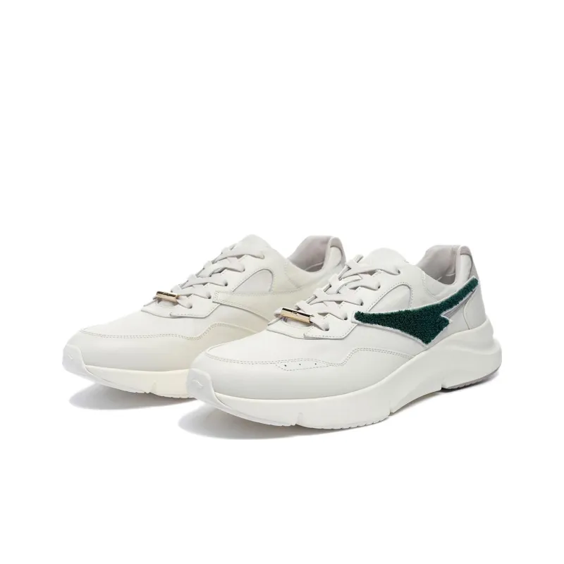 LiNing Commuter Series Cushioning, Slip Resistant, And Abrasion Resistant Low Top Running Shoes Men's Ecru-1