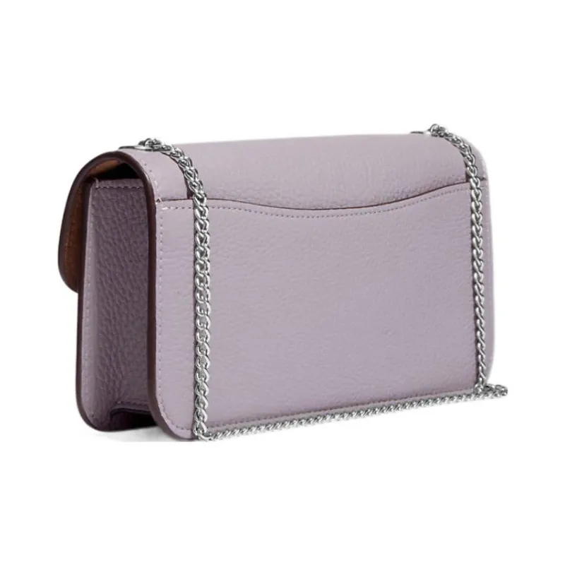 COACH Morgan Leather Baguette Bag, Shoulder Bag, Crossbody Bag Women's Taro Purple-1