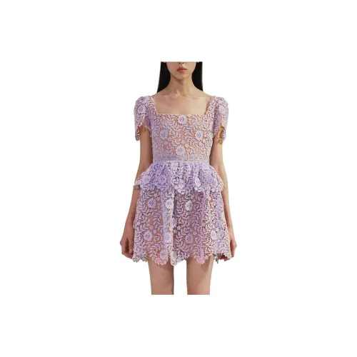 Self-portrait Short-Sleeved Dresses Women's Lilac