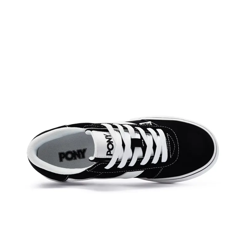 PONY SKATE Cushioned Slip Resistant Low Top Skateboard Shoes Unisex Black-2