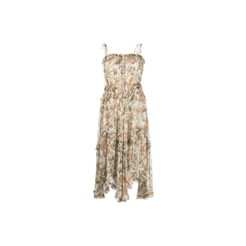 Zimmermann Chintz Floral-print Tiered Dress