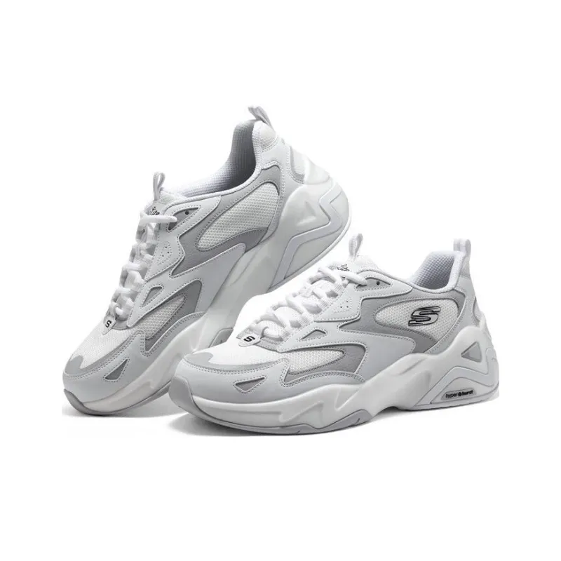 Skechers DLites Hyper Burst Sneaker 'Grey White' Women's-2