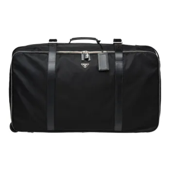 PRADA Leather Suitcase Handbag Men's Black
