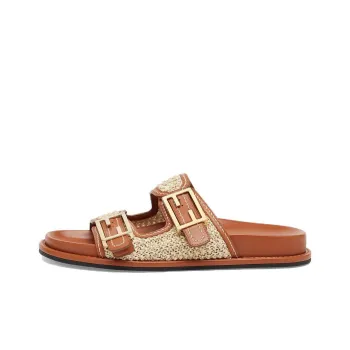 FENDI Slide Slippers Women's Brown