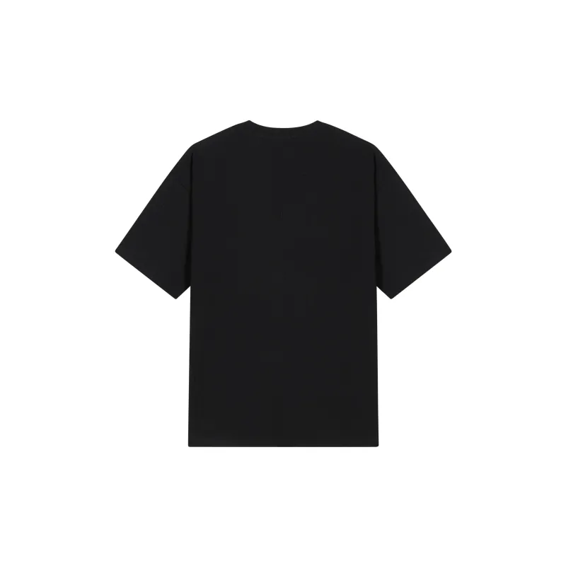 Sacrednss R Drop Shoulder Sleeve T Shirt Unisex Black-1