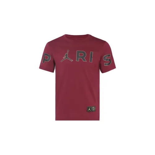 Jordan T-Shirts Men Bordeaux Burgundy