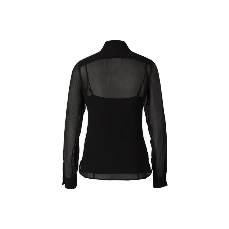 MaxMara Semi Sheer Flowy Blouse-1