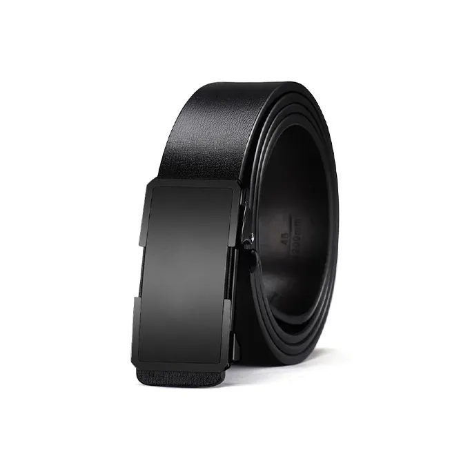 FREE RABBITⅡ Buttonless Automatic Buckle Youth Business Cow Leather Leather Belts Men's 3.3cm-3