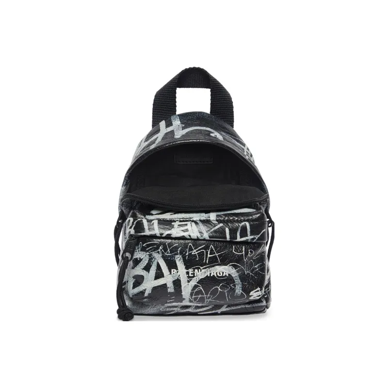 Balenciaga Explorer Sheepskin Backpack Mini Men's Black-4
