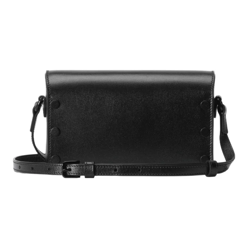 GUCCI Horsebit 1955 Leather Box Bag, Camera Bag, Shoulder Bag, Crossbody Bag Mini Men's Black-3