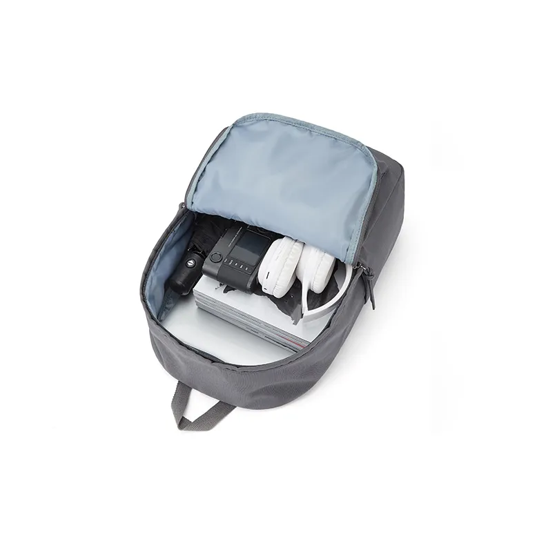 QING QI ZHE Canvas Backpack Backpack Backpack Travel Bag Regular Unisex Black/White/Gray-18