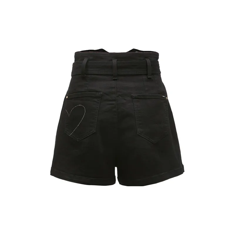 ONLY Denim Shorts Women's Black Denim-1